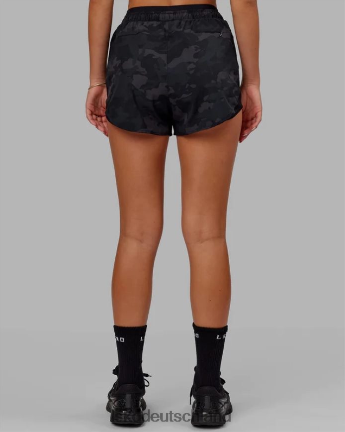 Frauen LSKD dynamische Laufshorts – schwarzes Tarnmuster Bekleidung VD2NLV776