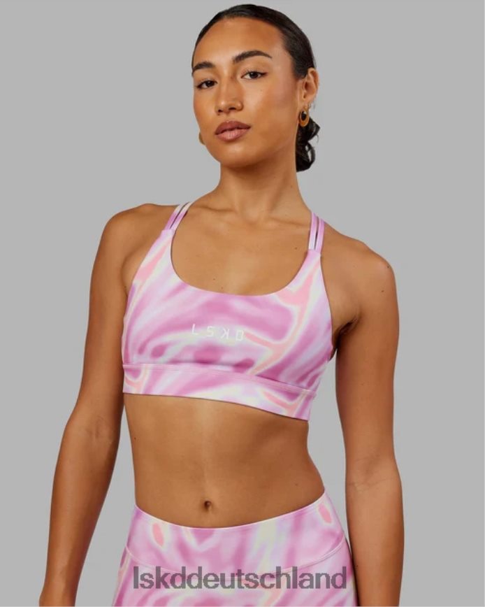 Frauen LSKD Bridge-Sport-BH – Euphoria-Print – Rosa Bekleidung VD2NLV62