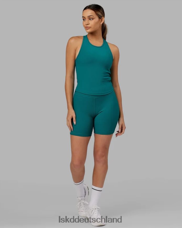 Frauen LSKD Flow gerippter Hebe-BH, Performance-Tanktop – Seegrün Bekleidung VD2NLV148
