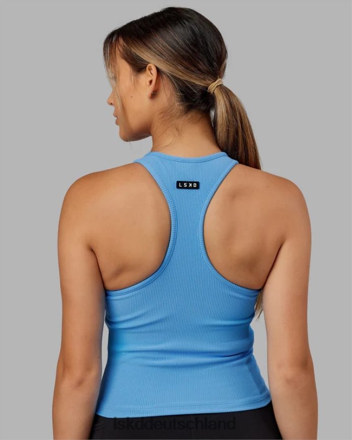 Frauen LSKD Flow geripptes Hebe-BH-Performance-Tanktop – Azurblau Bekleidung VD2NLV149