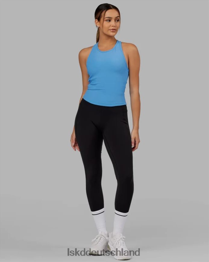 Frauen LSKD Flow geripptes Hebe-BH-Performance-Tanktop – Azurblau Bekleidung VD2NLV149