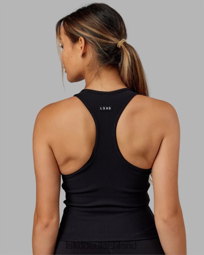 Frauen LSKD Flow geripptes Hebe-BH-Performance-Tanktop – Schwarz Bekleidung VD2NLV125