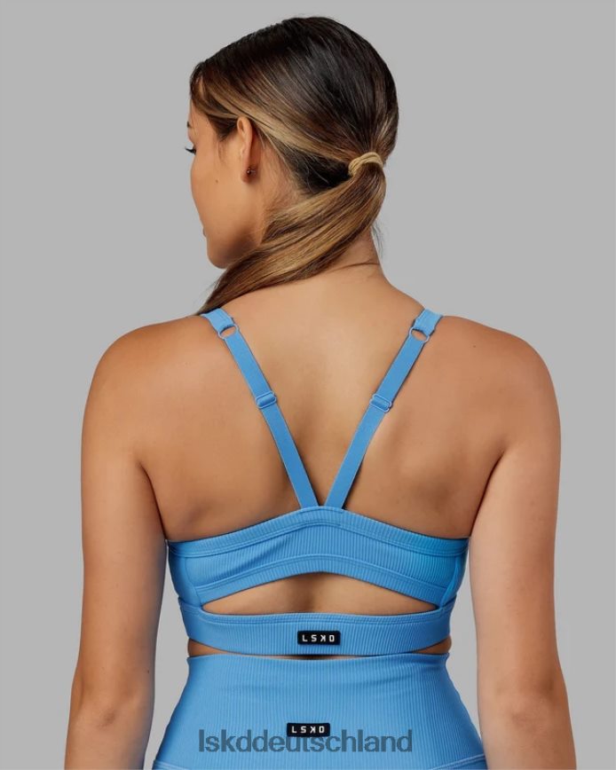 Frauen LSKD Momentum gerippter Sport-BH – Azurblau Bekleidung VD2NLV47