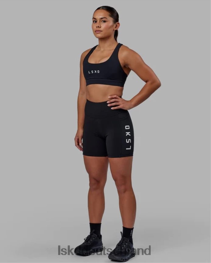 Frauen LSKD Rep Sport-BH kleines Logo - schwarz-weiß Bekleidung VD2NLV29