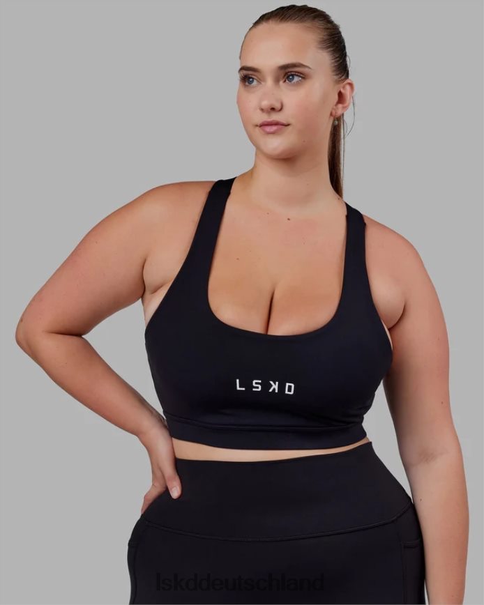 Frauen LSKD Rep Sport-BH kleines Logo - schwarz-weiß Bekleidung VD2NLV29