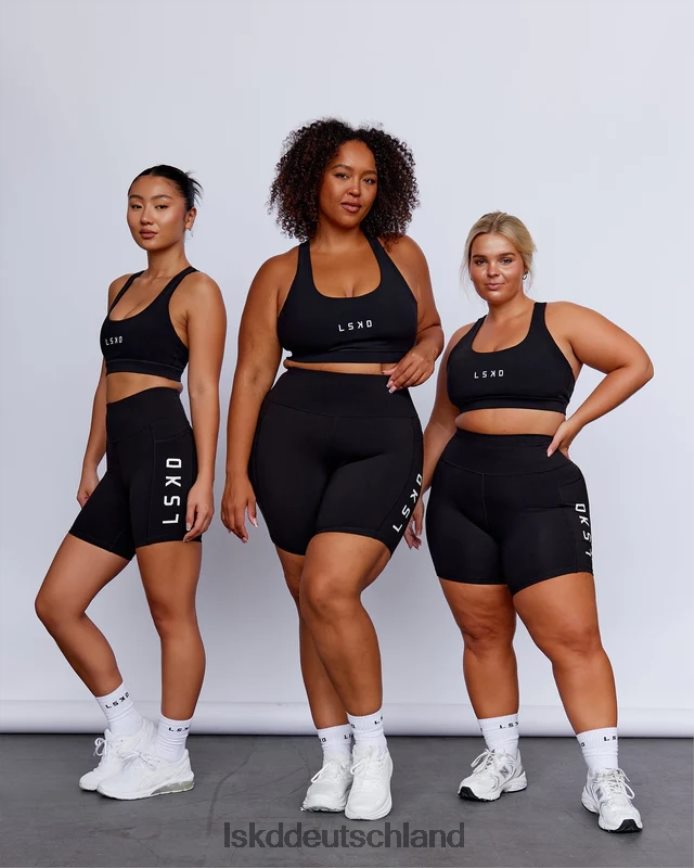 Frauen LSKD Rep Sport-BH kleines Logo - schwarz-weiß Bekleidung VD2NLV29