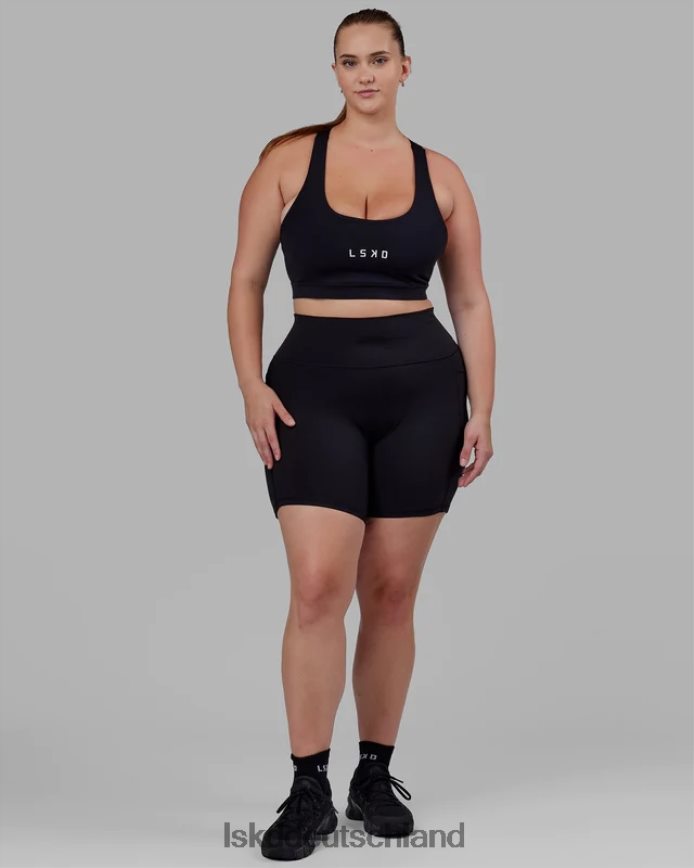 Frauen LSKD Rep Sport-BH kleines Logo - schwarz-weiß Bekleidung VD2NLV29