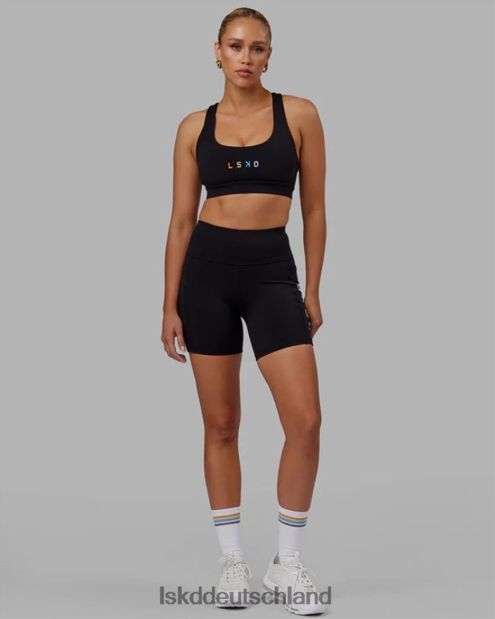 Frauen LSKD Rep-Sport-BH mit kleinem Logo – Pride-Schwarz Bekleidung VD2NLV16