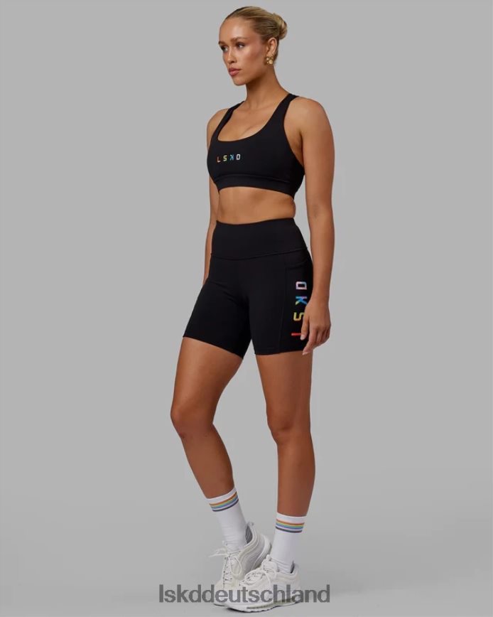 Frauen LSKD Rep-Sport-BH mit kleinem Logo – Pride-Schwarz Bekleidung VD2NLV16