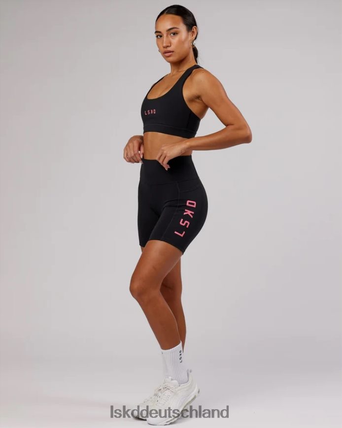 Frauen LSKD Rep-Sport-BH mit kleinem Logo – Schwarz-Flamingo Bekleidung VD2NLV82