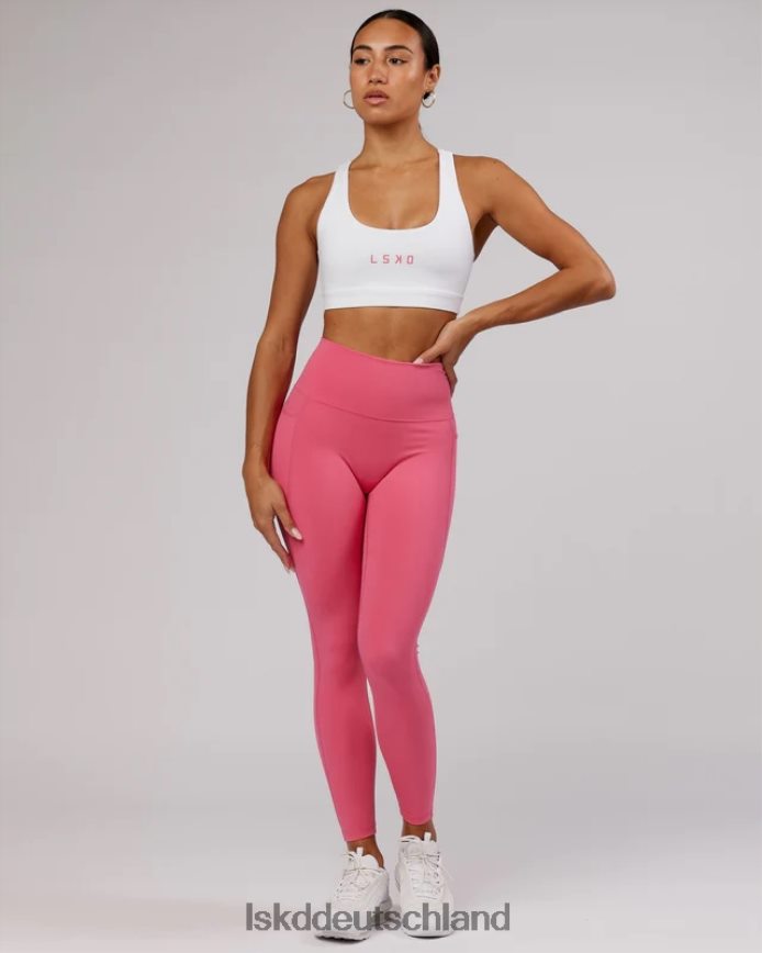 Frauen LSKD Rep-Sport-BH mit kleinem Logo – Weiß-Flamingo Bekleidung VD2NLV83