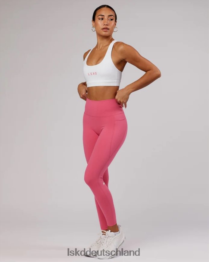 Frauen LSKD Rep-Sport-BH mit kleinem Logo – Weiß-Flamingo Bekleidung VD2NLV83
