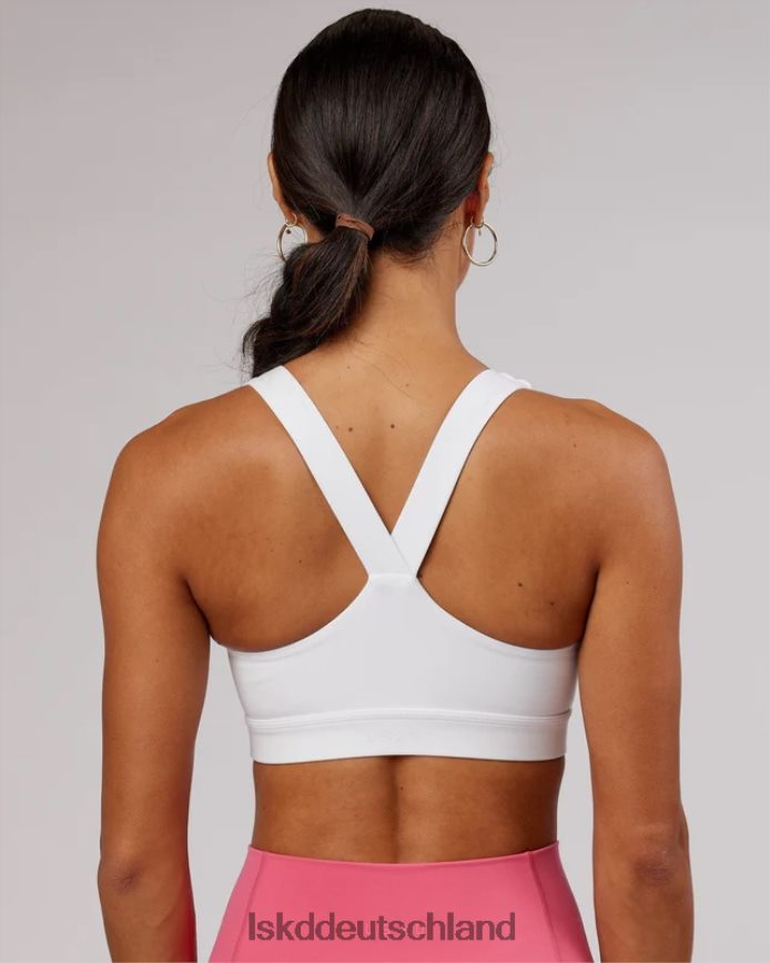 Frauen LSKD Rep-Sport-BH mit kleinem Logo – Weiß-Flamingo Bekleidung VD2NLV83