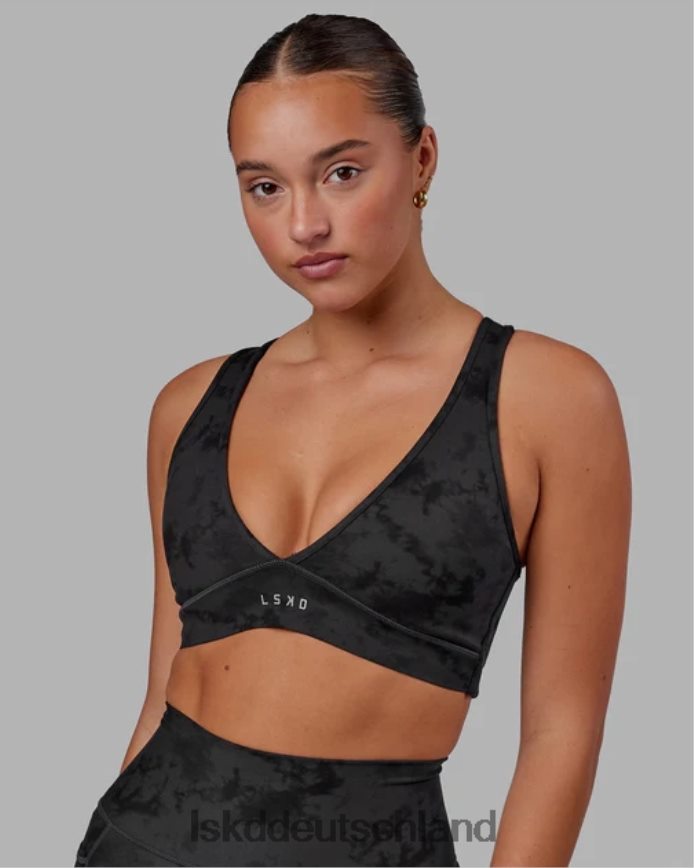 Frauen LSKD Stamina-Sport-BH – Schwarz-Tie-Dye Bekleidung VD2NLV49