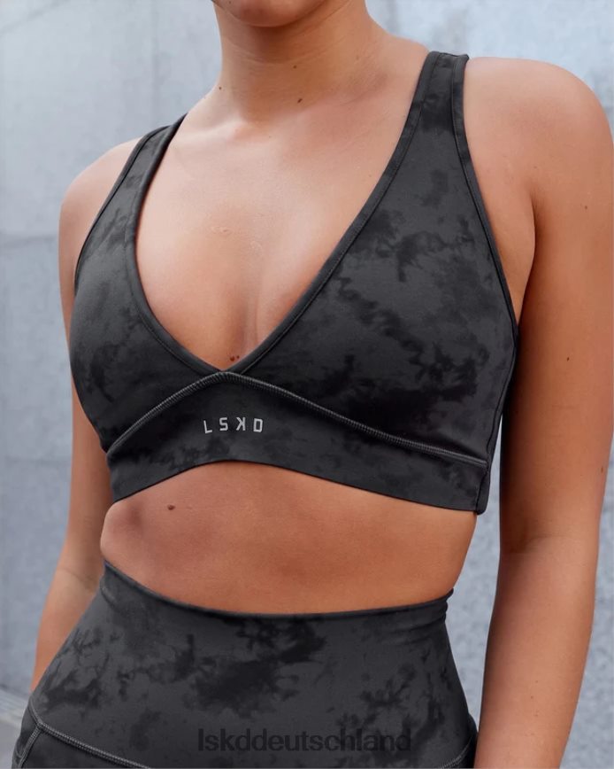 Frauen LSKD Stamina-Sport-BH – Schwarz-Tie-Dye Bekleidung VD2NLV49