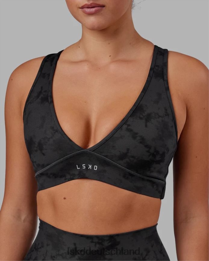 Frauen LSKD Stamina-Sport-BH – Schwarz-Tie-Dye Bekleidung VD2NLV49