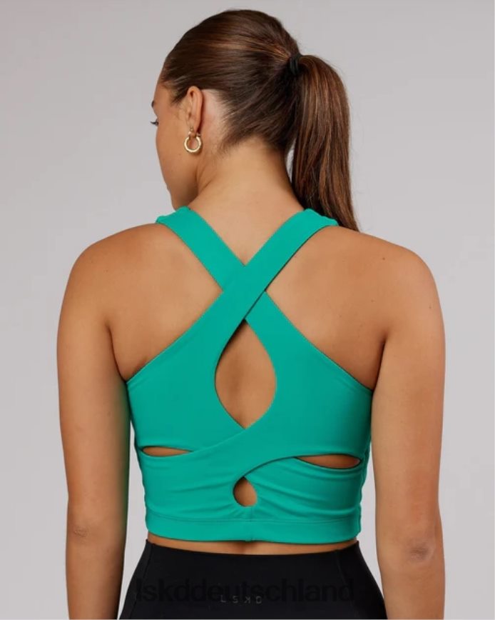 Frauen LSKD Status Active Tanktop mit Hebe-BH – Hyper Teal Bekleidung VD2NLV185