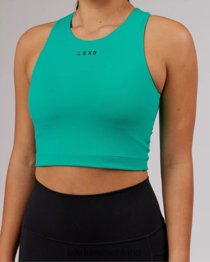 Frauen LSKD Status Active Tanktop mit Hebe-BH – Hyper Teal Bekleidung VD2NLV185