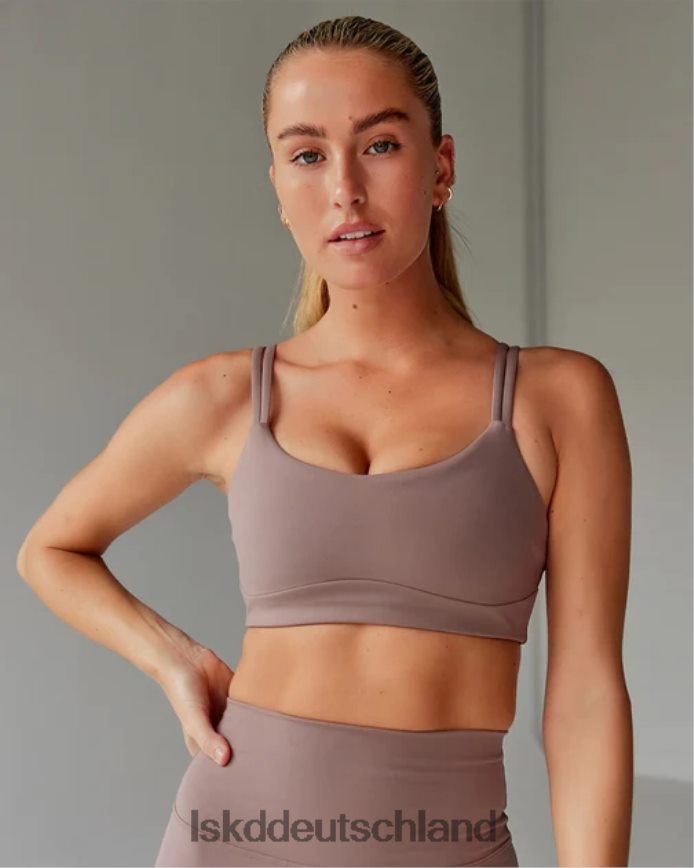 Frauen LSKD Strukturierter Sport-BH – tiefes Taupe Bekleidung VD2NLV51