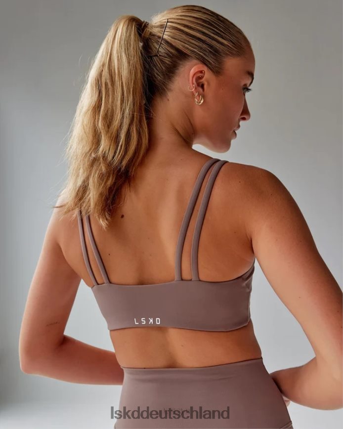 Frauen LSKD Strukturierter Sport-BH – tiefes Taupe Bekleidung VD2NLV51