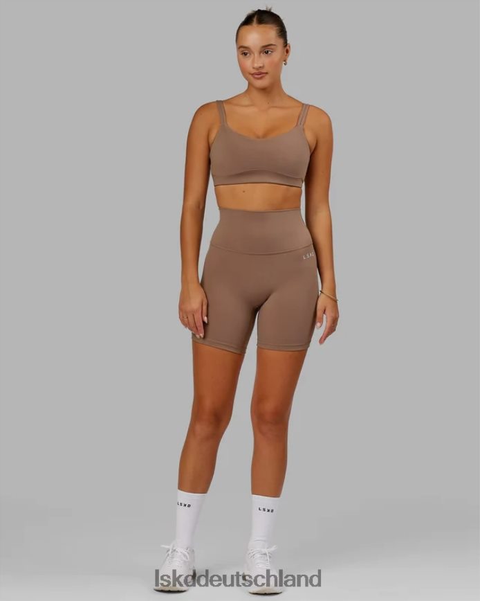 Frauen LSKD Strukturierter Sport-BH – tiefes Taupe Bekleidung VD2NLV51