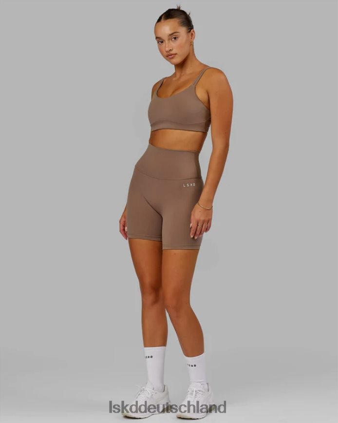 Frauen LSKD Strukturierter Sport-BH – tiefes Taupe Bekleidung VD2NLV51