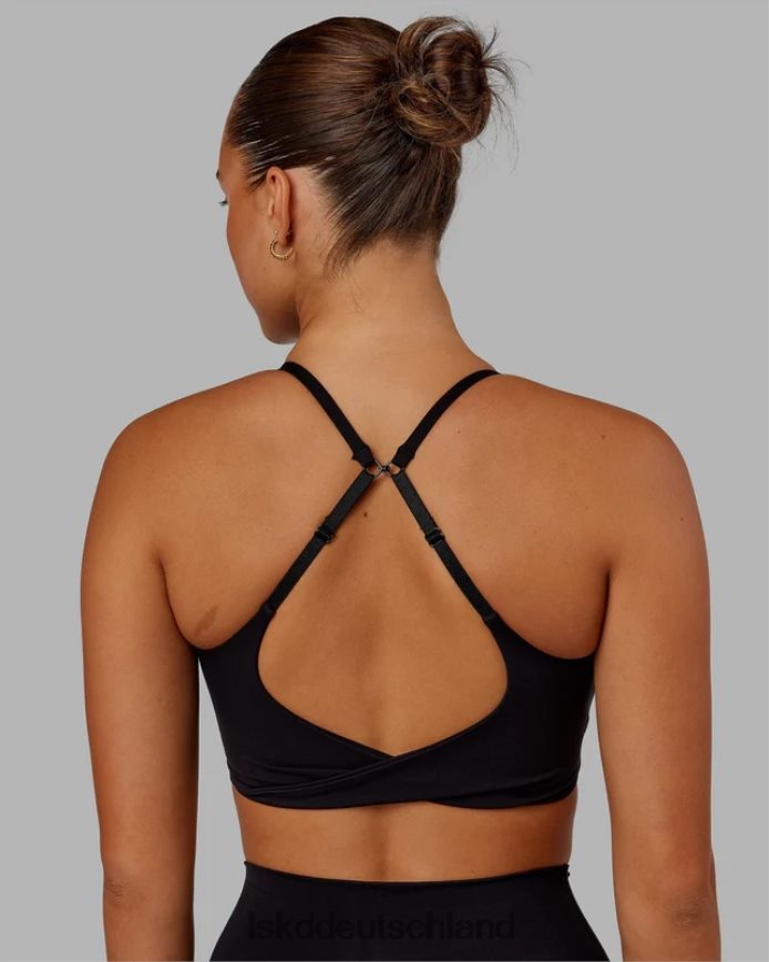 Frauen LSKD Twist-Sport-BH - Schwarz Bekleidung VD2NLV24