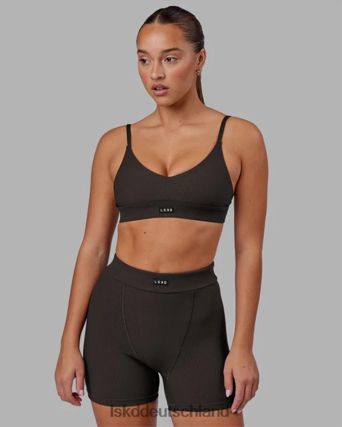 Frauen LSKD vitalize geripptes Bralette – dunkler Walnuss Bekleidung VD2NLV1