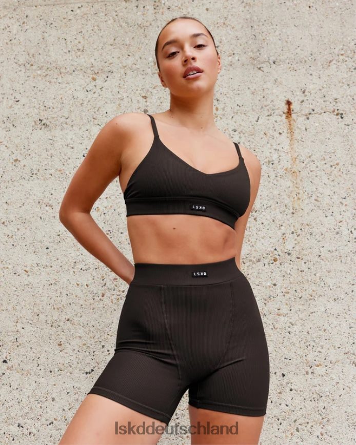 Frauen LSKD vitalize geripptes Bralette – dunkler Walnuss Bekleidung VD2NLV1