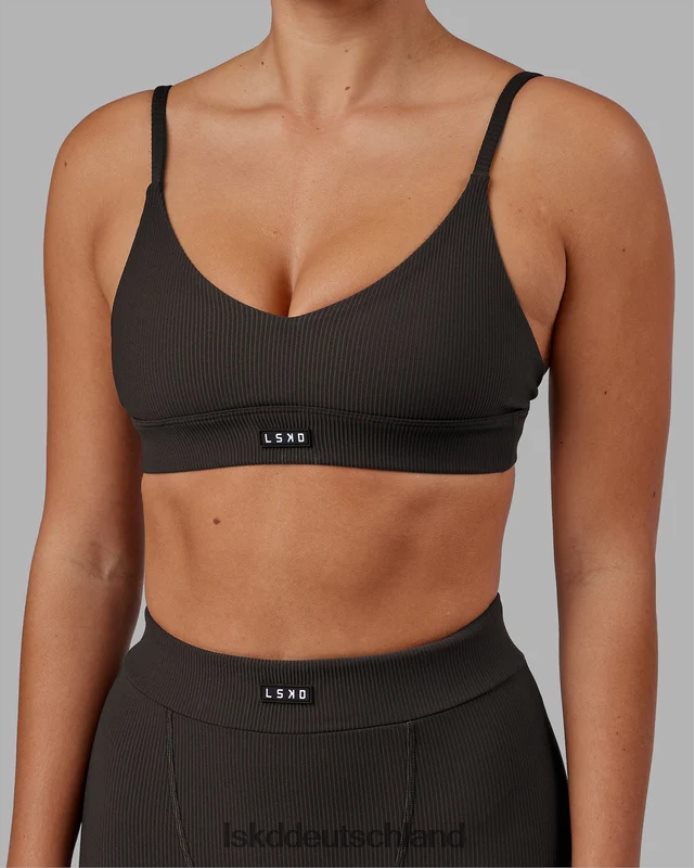 Frauen LSKD vitalize geripptes Bralette – dunkler Walnuss Bekleidung VD2NLV1
