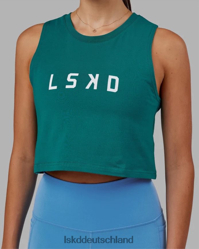 Frauen LSKD Agiles Flxcotton-Tanktop – Deep-Lake Bekleidung VD2NLV157