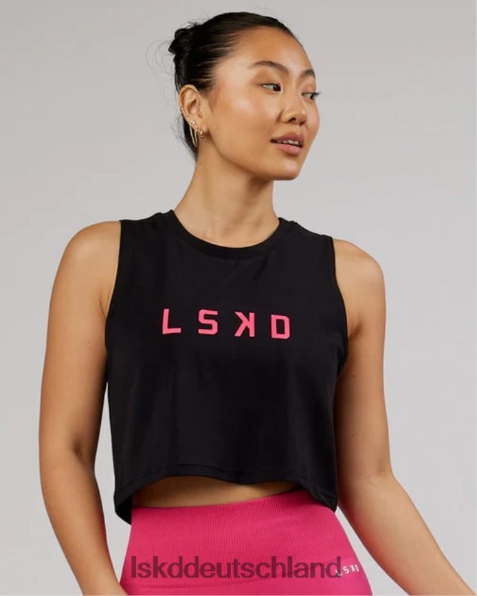 Frauen LSKD Agiles Flxcotton-Tanktop – Schwarz-Boysenberry Bekleidung VD2NLV147