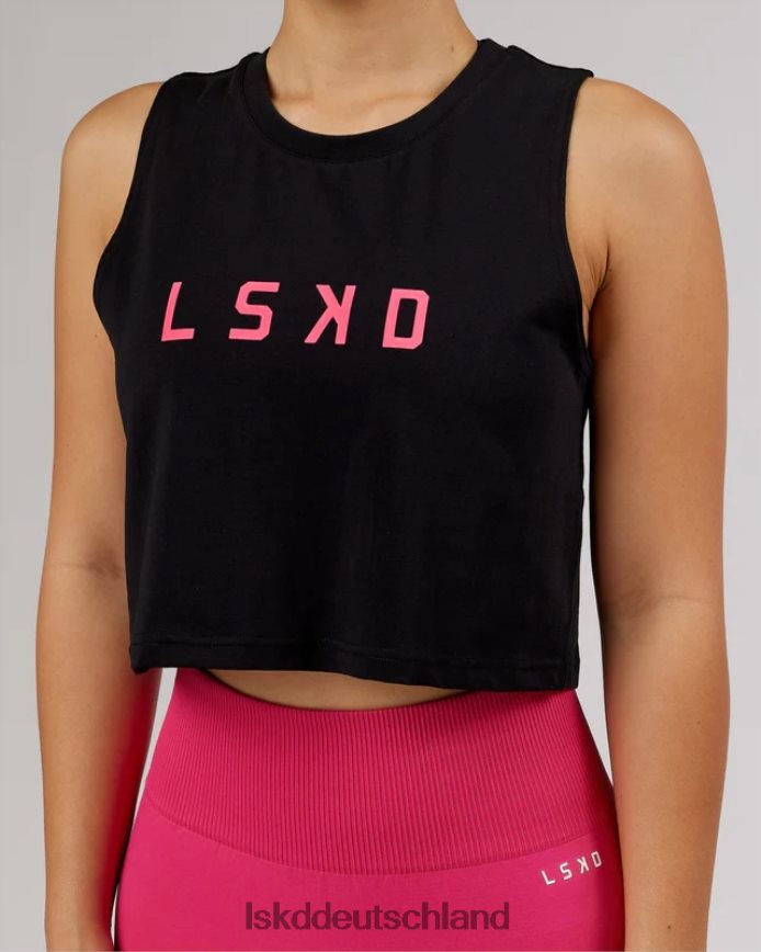 Frauen LSKD Agiles Flxcotton-Tanktop – Schwarz-Boysenberry Bekleidung VD2NLV147
