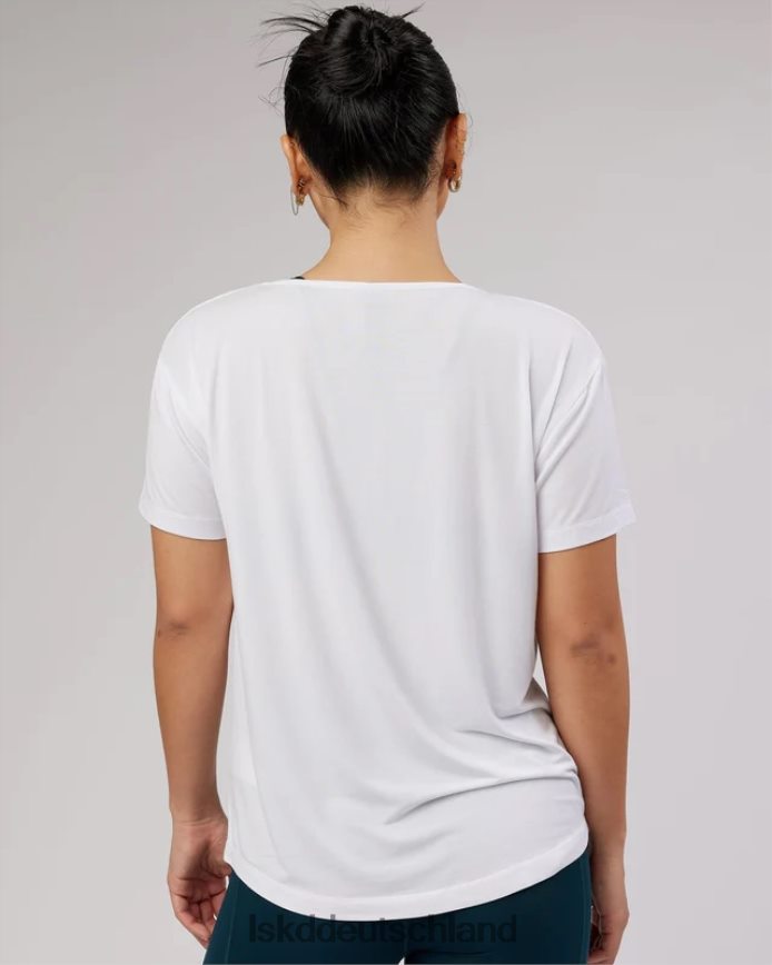 Frauen LSKD Air Slouch T-Shirt – weiß Bekleidung VD2NLV325