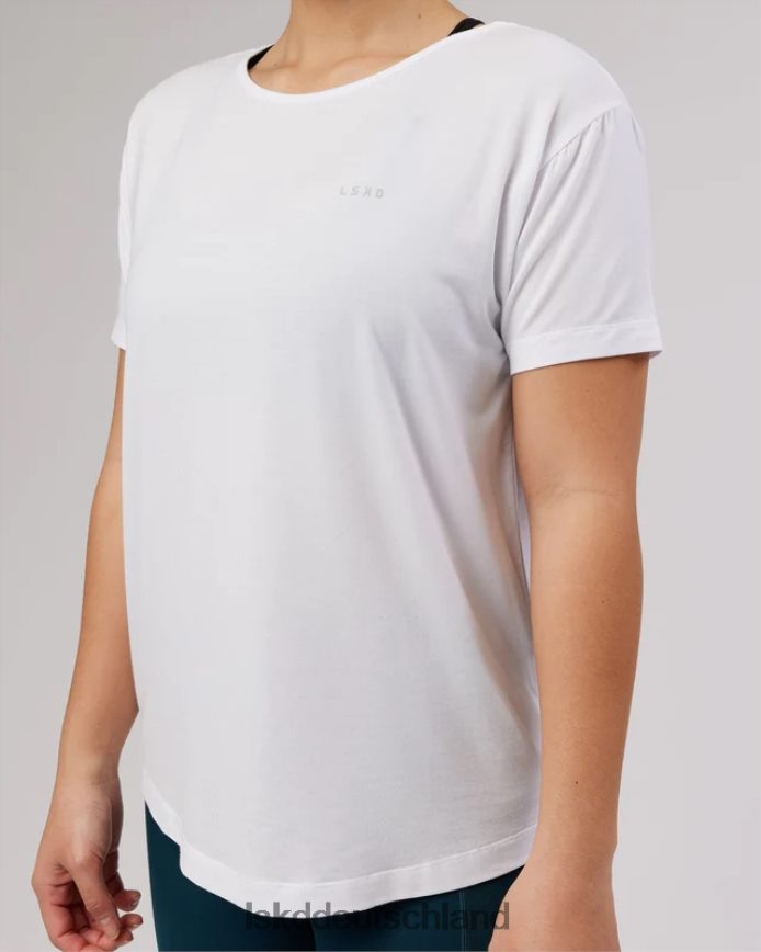 Frauen LSKD Air Slouch T-Shirt – weiß Bekleidung VD2NLV325