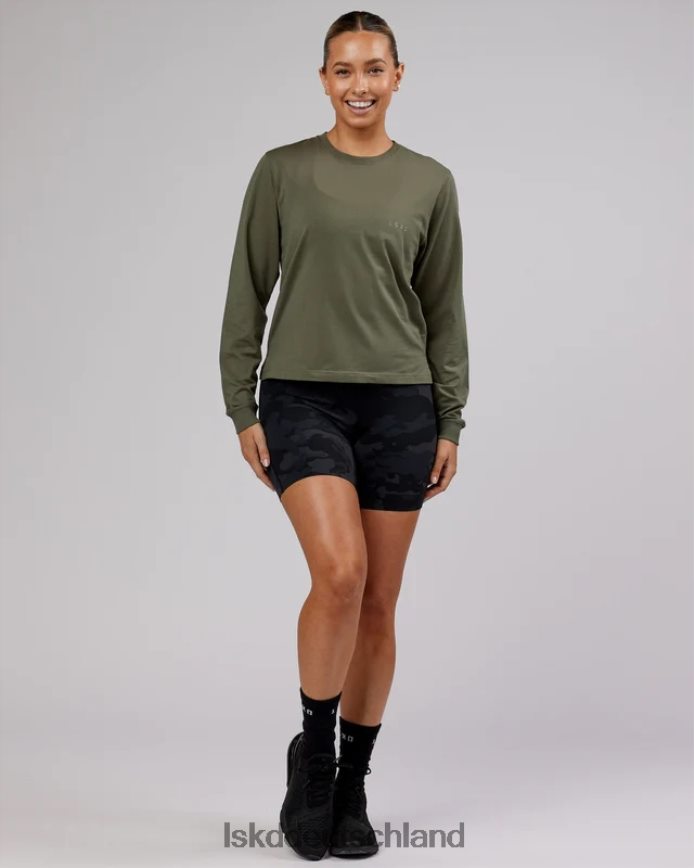 Frauen LSKD Deluxe Pimaflx LS-T-Shirt – Olive Fade Bekleidung VD2NLV294