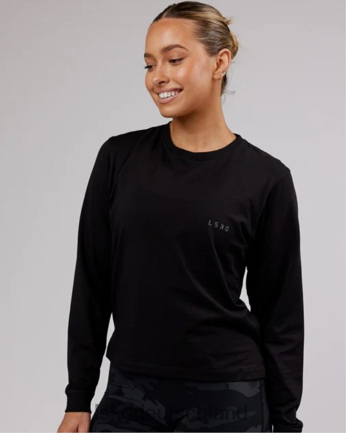 Frauen LSKD Deluxe Pimaflx LS-T-Shirt – Schwarz Bekleidung VD2NLV301