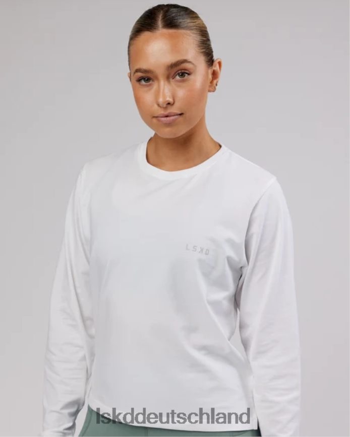 Frauen LSKD Deluxe Pimaflx LS-T-Shirt – weiß Bekleidung VD2NLV291