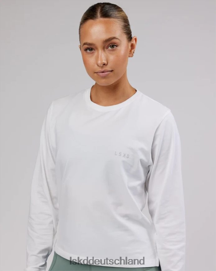 Frauen LSKD Deluxe Pimaflx LS-T-Shirt – weiß Bekleidung VD2NLV291