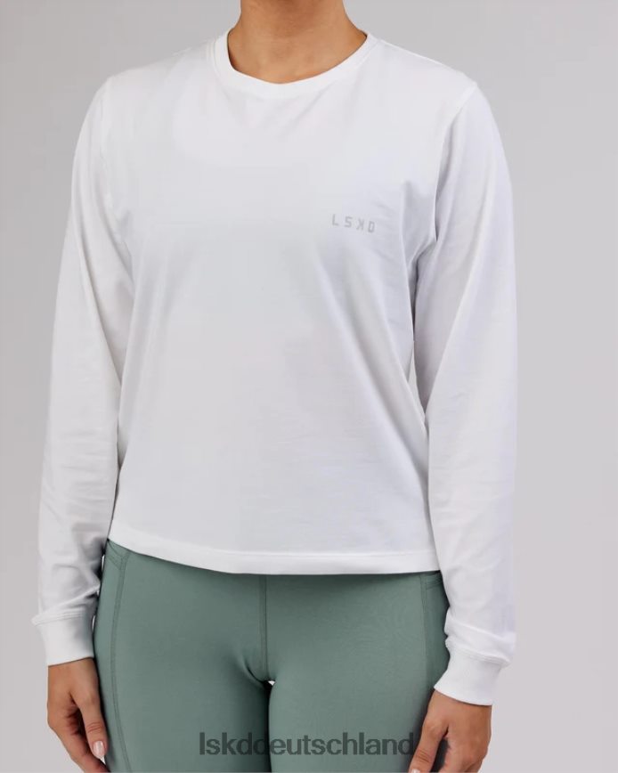 Frauen LSKD Deluxe Pimaflx LS-T-Shirt – weiß Bekleidung VD2NLV291