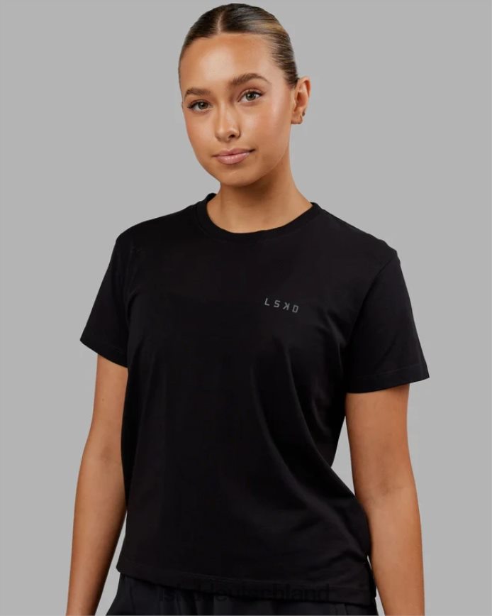 Frauen LSKD Deluxe-Pimaflx-T-Shirt – Schwarz Bekleidung VD2NLV293