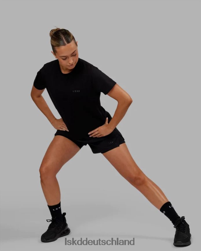 Frauen LSKD Deluxe-Pimaflx-T-Shirt – Schwarz Bekleidung VD2NLV293