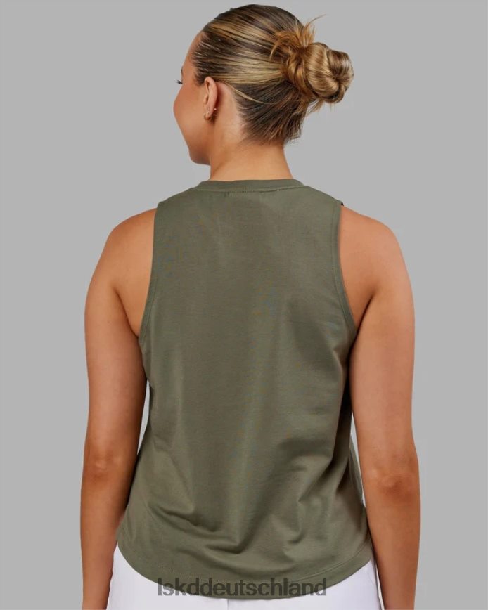 Frauen LSKD Deluxe-Pimaflx-Tanktop – olivfarben Bekleidung VD2NLV184