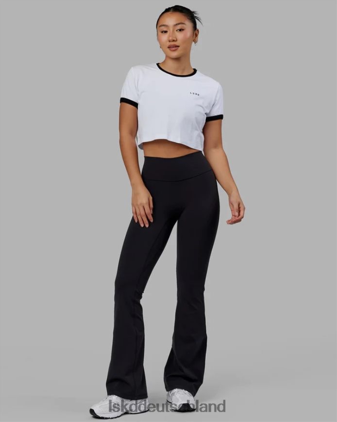 Frauen LSKD Excel-Ringer-T-Shirt – weiß-schwarz Bekleidung VD2NLV242