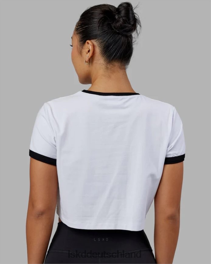 Frauen LSKD Excel-Ringer-T-Shirt – weiß-schwarz Bekleidung VD2NLV242