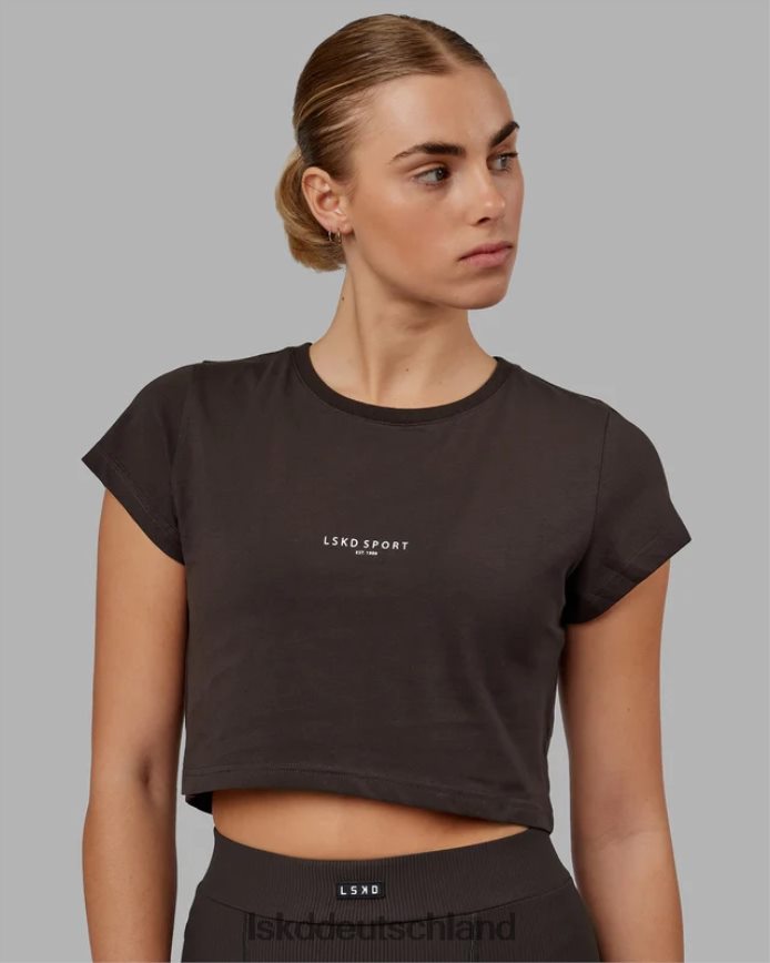 Frauen LSKD Frontrunner-Baby-T-Shirt – dunkles Walnussholz Bekleidung VD2NLV223
