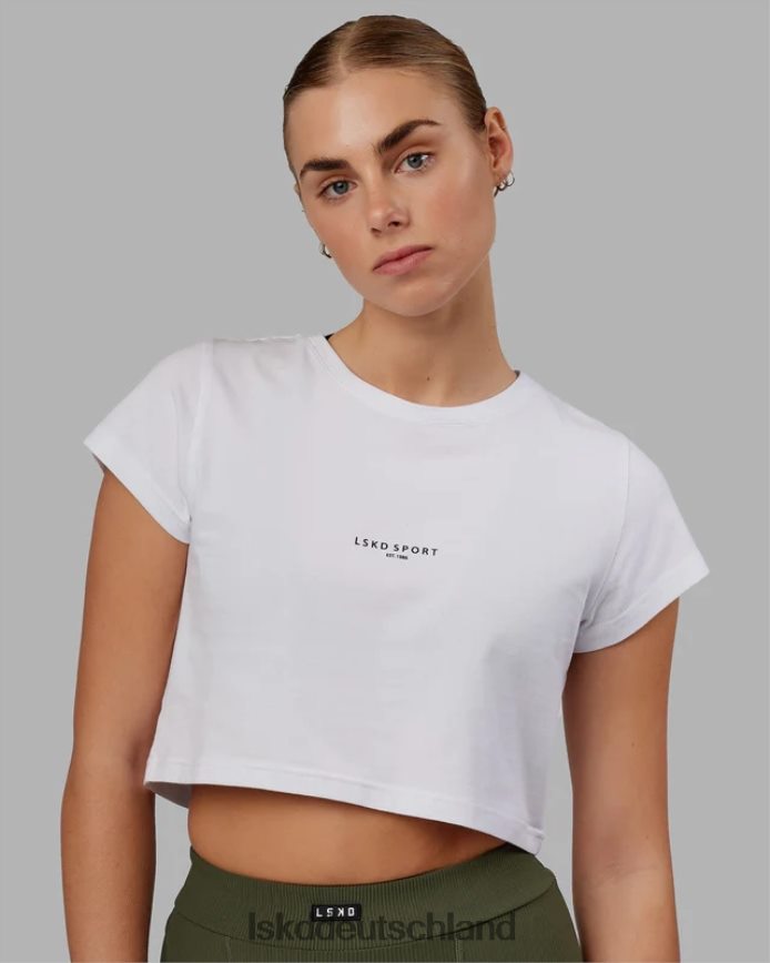 Frauen LSKD Frontrunner-Baby-T-Shirt – weiß Bekleidung VD2NLV221