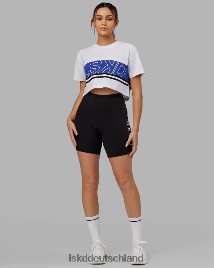 Frauen LSKD Kurzes Line-Up-T-Shirt – White-Power-Kobalt Bekleidung VD2NLV277