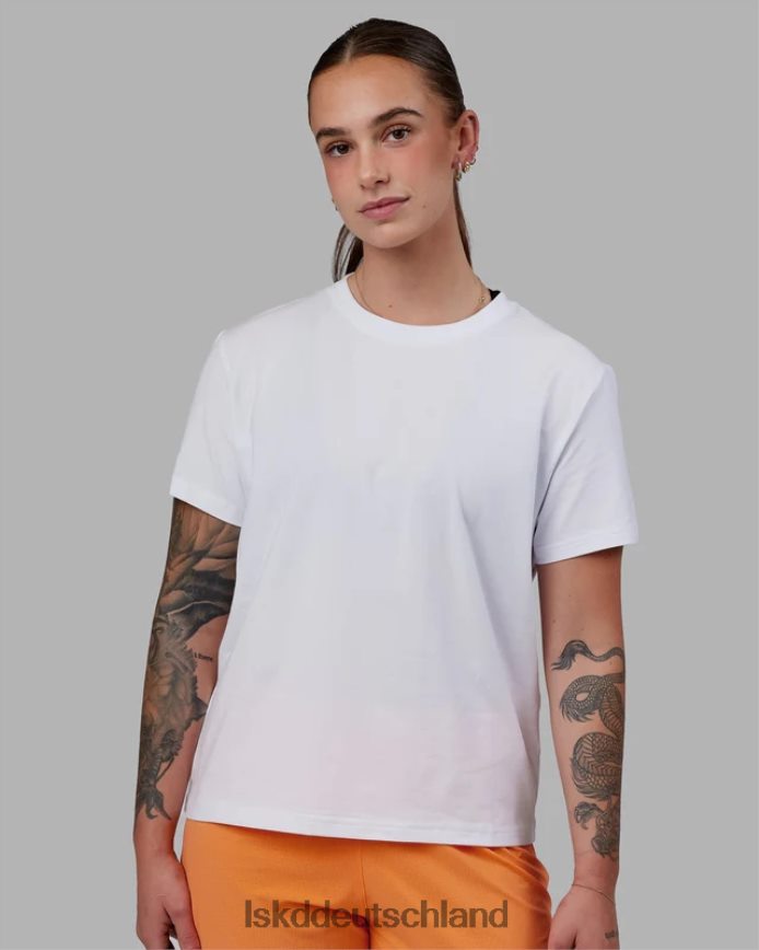 Frauen LSKD Love the Run FLXCotton T-Shirt – weiß-schwarz Bekleidung VD2NLV279