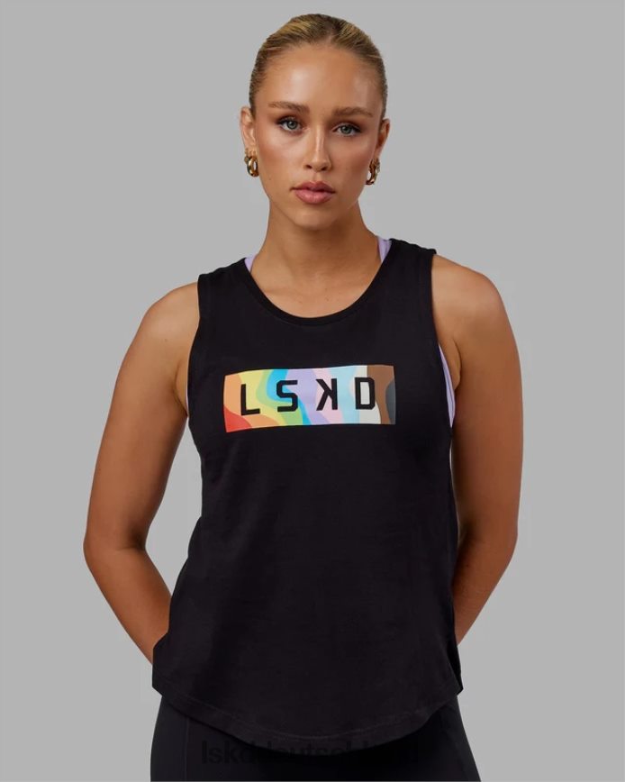 Frauen LSKD Luna-Tank – Pride-Schwarz Bekleidung VD2NLV140